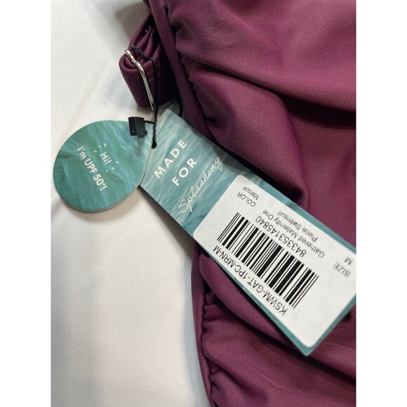 Kindred Bravely Maternity Swimsuit Size M Maroon New With Tags - Picture 8 of 8